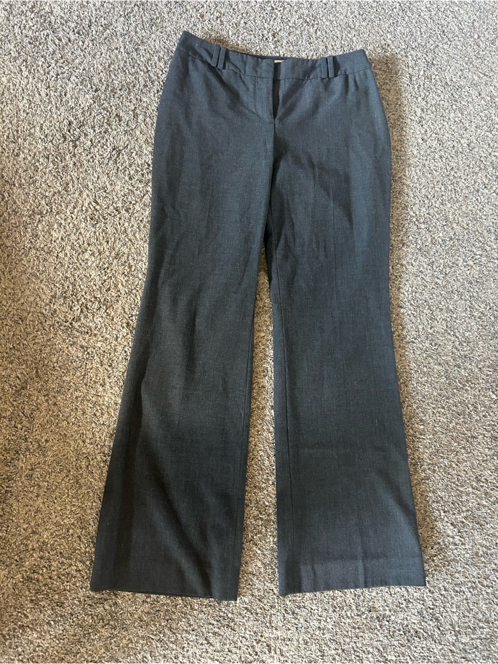 LOFT Charcoal Straight-Leg Dress Pants